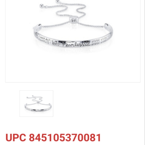 Unwritten Fearless Silver Plated Adjustable Bolo Bracelet - Picture 3 of 4